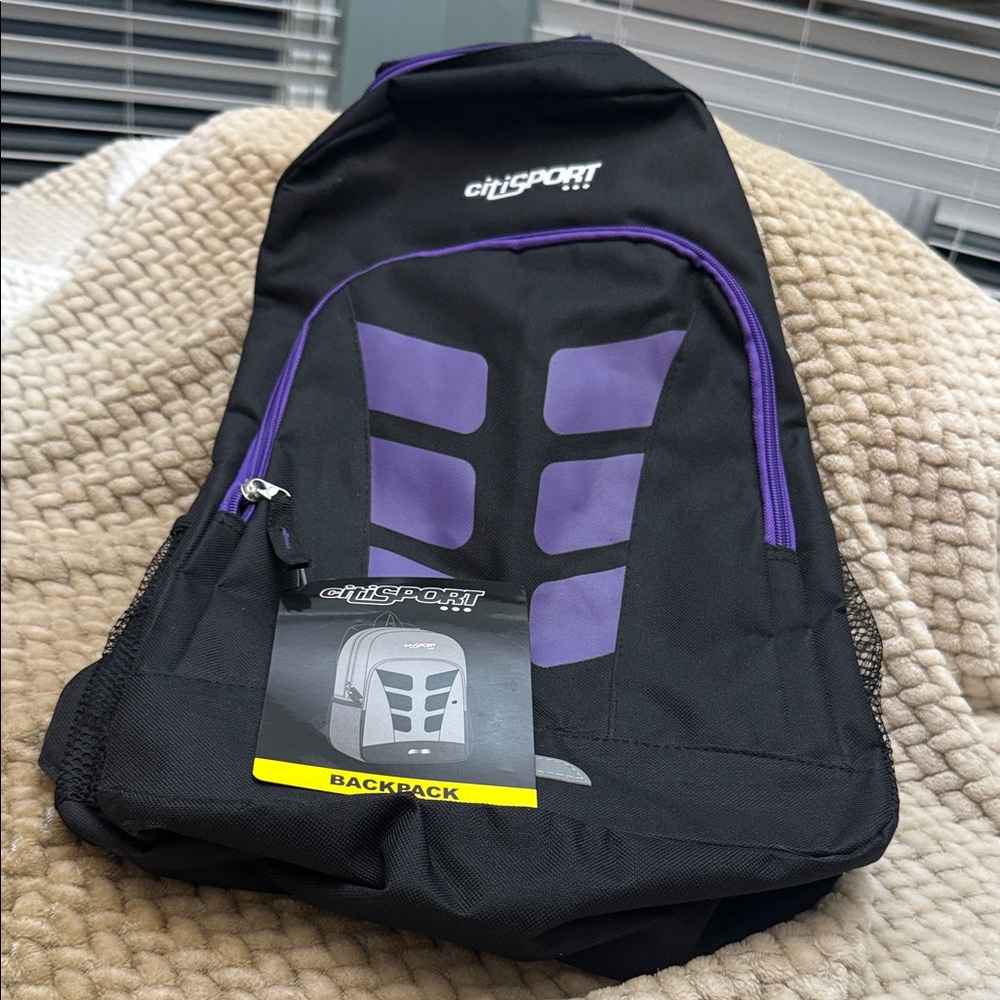 Black and Purple Men's Backpack